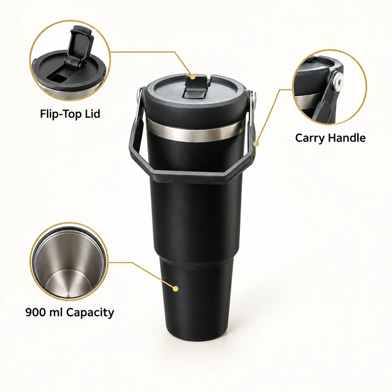 Insulated Travel Tumbler — Type 1 - view 4